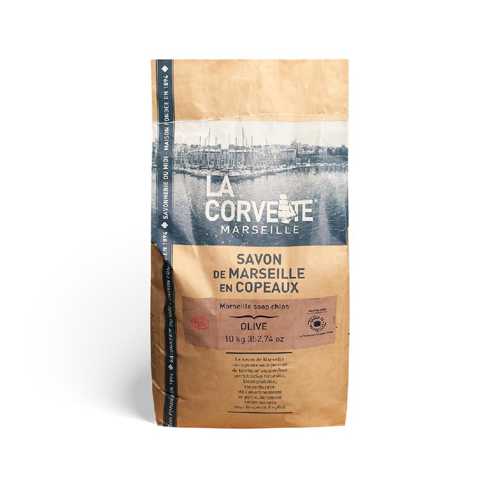 La Corvette Sac De Savon De Marseille En Copeaux OLIVE – 10 Kg – Vrac – ECOCERT Ecodétergent