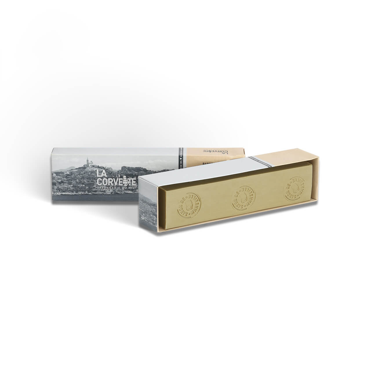 La Corvette Savon De Marseille En Barre OLIVE – 900g – En Boite – COSMOS NATURAL