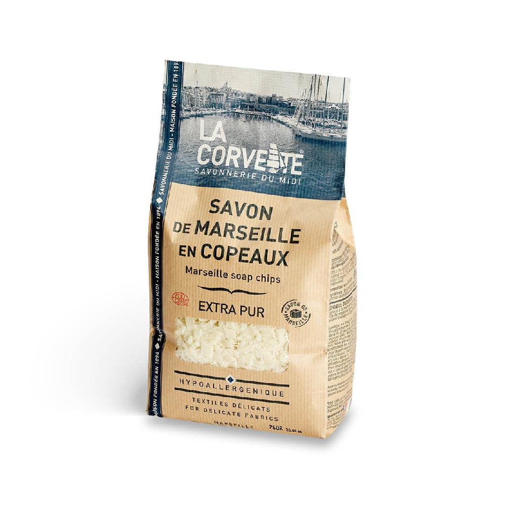 la corvette Savon de Marseille en Copeaux EXTRA PUR – 750g – ECOCERT Ecodétergent