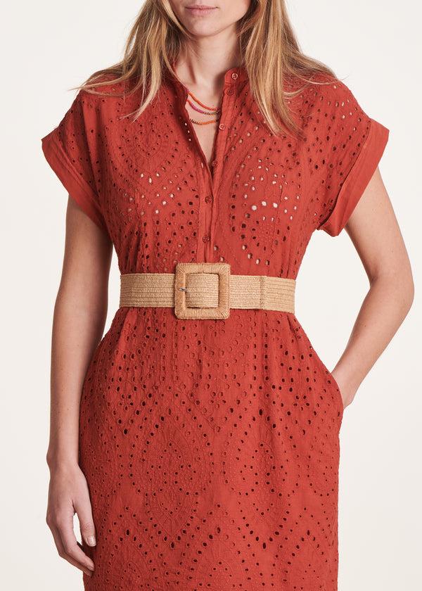 la fée maraboutée Ceinture élastiquée beige boucle rectangle