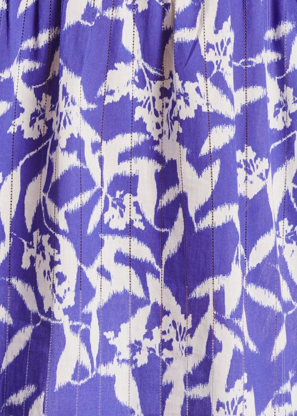 La Fée Maraboutée Chemisier Violet Fleuri En Voile De Coton Biologique