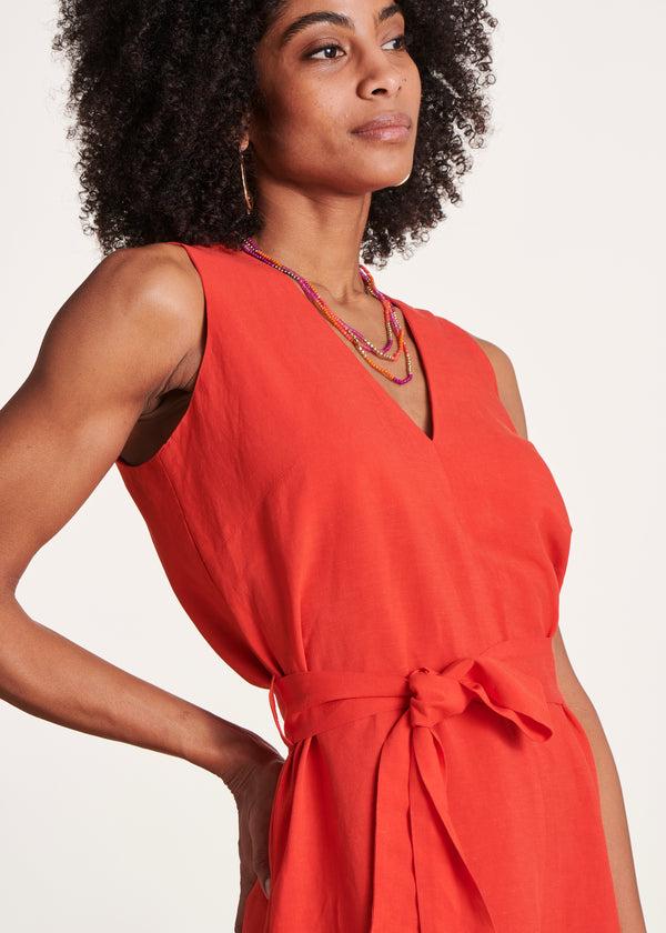 La Fée Maraboutée Combinaison Pantalon Sans Manches Orange
