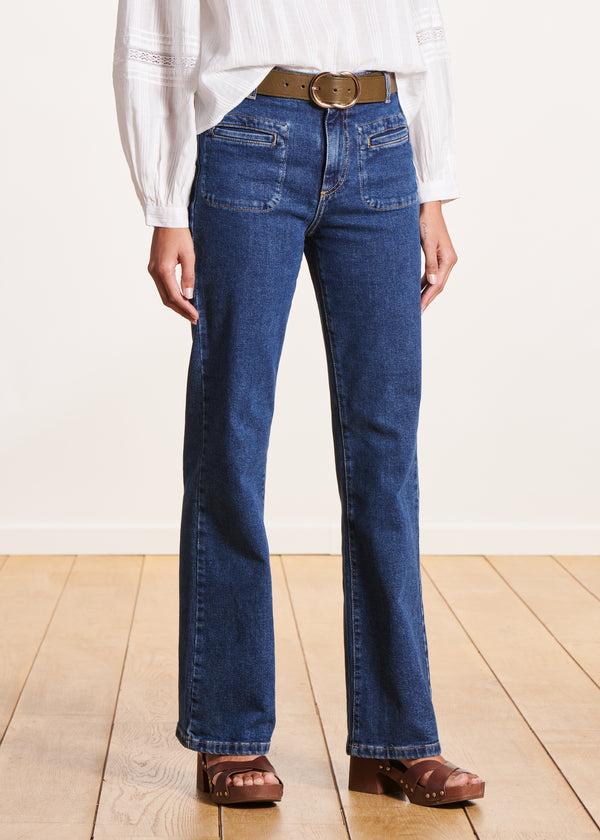 La Fée Maraboutée Jean Bootcut Taille Haute En Coton Biologique