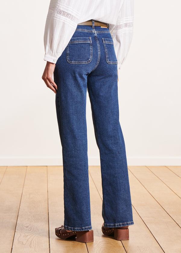 La Fée Maraboutée Jean Bootcut Taille Haute En Coton Biologique
