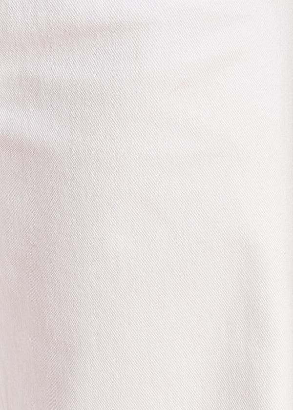 La Fée Maraboutée Jean Flare Blanc Taille Haute En Coton Biologique