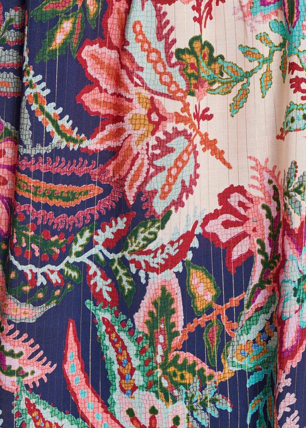 La Fée Maraboutée Chemisier Rose Et Bleu à Imprimé