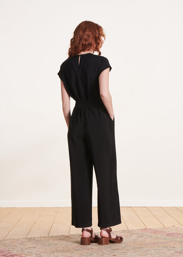 La Fée Maraboutée Combinaison Pantalon Noire Unie