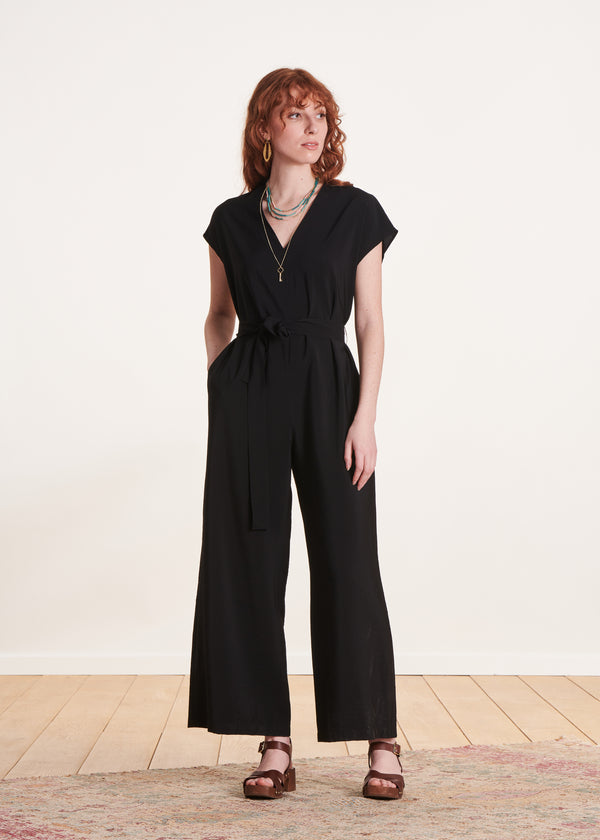 la fée maraboutée Combinaison pantalon noire unie