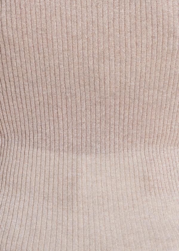 La Fée Maraboutée Débardeur Beige En Maille Irisée