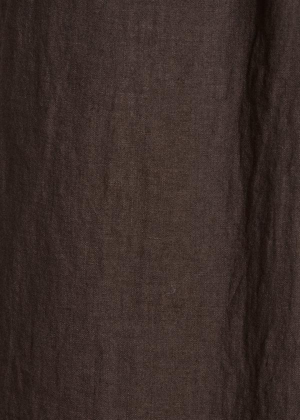 La Fée Maraboutée Pantalon Large Marron En Lin