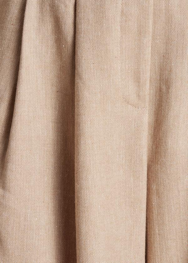 La Fée Maraboutée Pantalon Ample Beige à Taille Haute