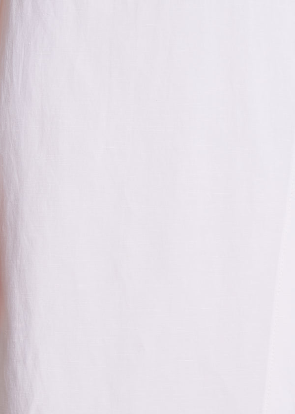 La Fée Maraboutée Pantalon Blanc Large Avec Pan Taille Haute