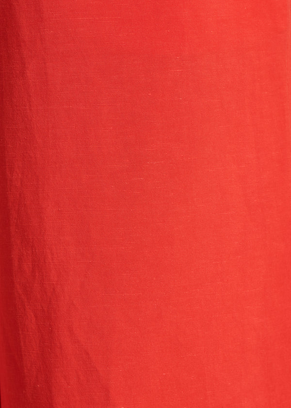 La Fée Maraboutée Pantalon Droit Orange 7/8ème à Taille élastique