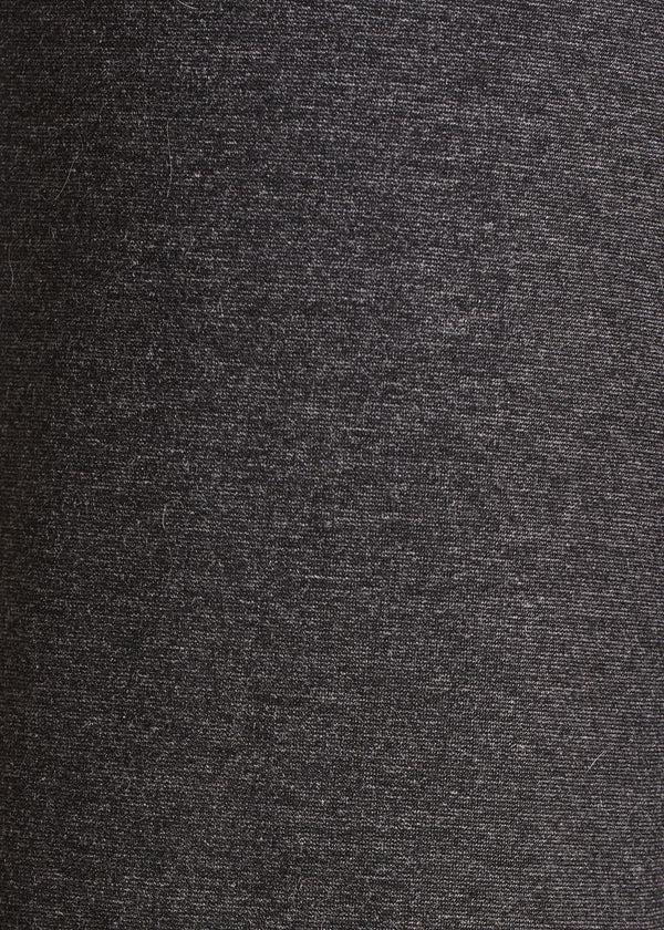 La Fée Maraboutée Pantalon Gris Foncé Large En Jersey Taille Haute