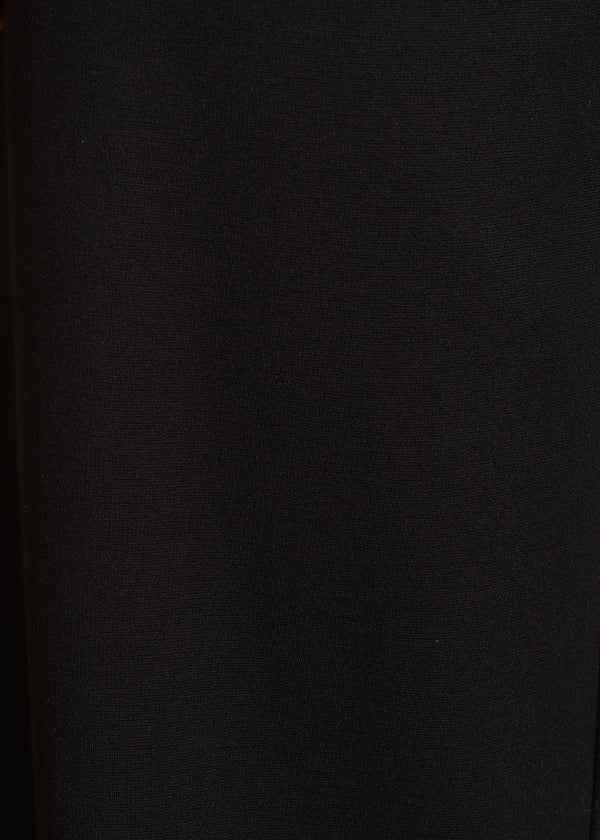 La Fée Maraboutée Pantalon Noir Large En Jersey Milano