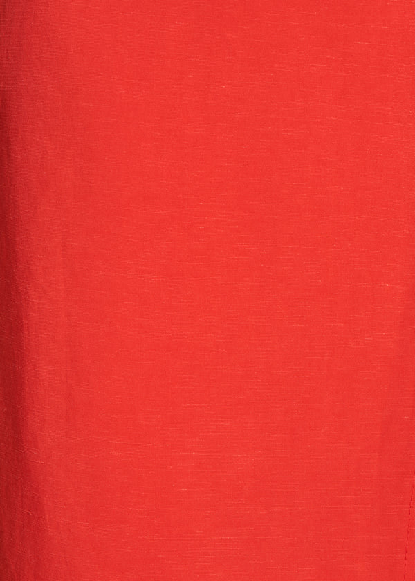 La Fée Maraboutée Pantalon Orange Large Avec Pan Taille Haute