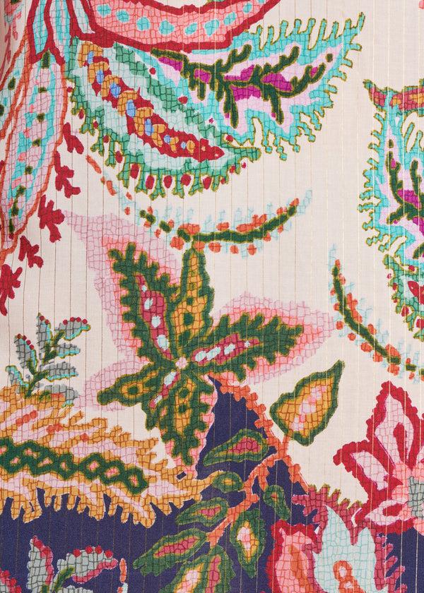 La Fée Maraboutée Robe Courte Ample à Imprimé Rose Et Bleu