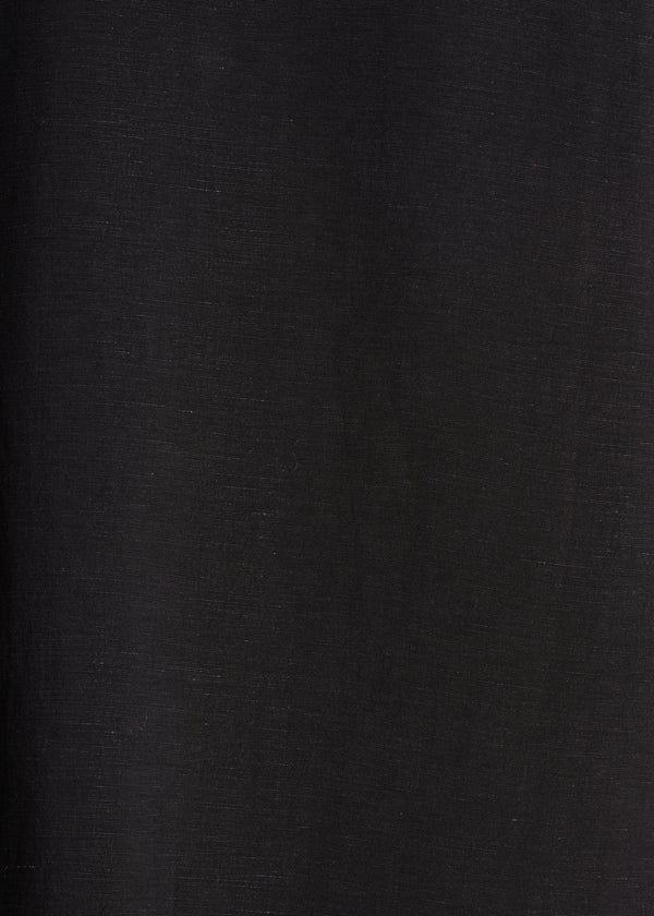 La Fée Maraboutée Robe Courte Droite Noire à Manches Courtes