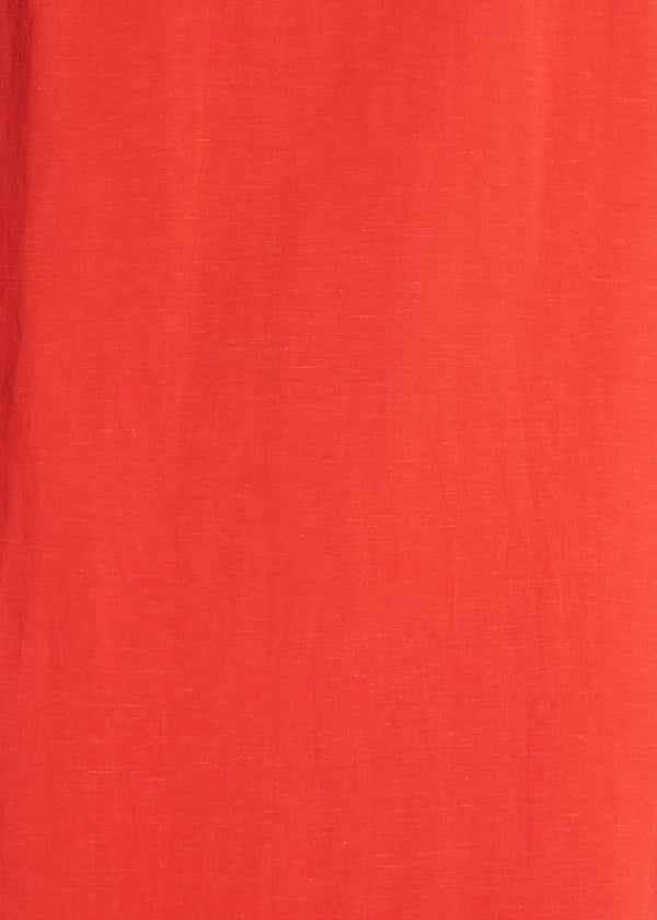 La Fée Maraboutée Robe Courte Droite Orange à Manches Courtes