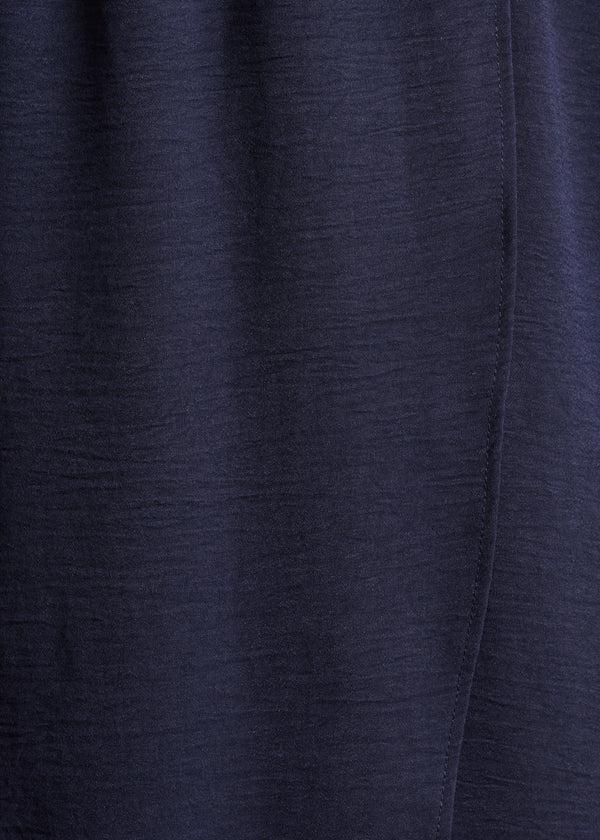 La Fée Maraboutée Robe Longue Bleu Marine Faux Portefeuille