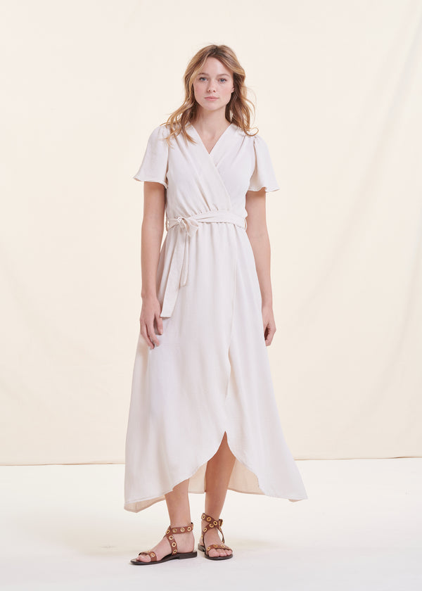 La Fée Maraboutée Robe Longue écrue Faux Portefeuille