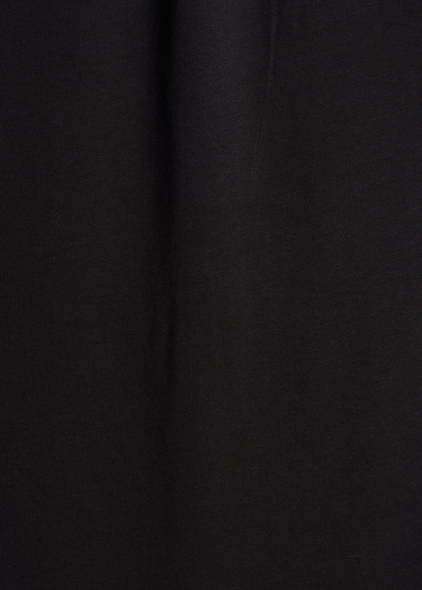 La Fée Maraboutée Robe Mi-longue Fluide Noire Manches Courtes