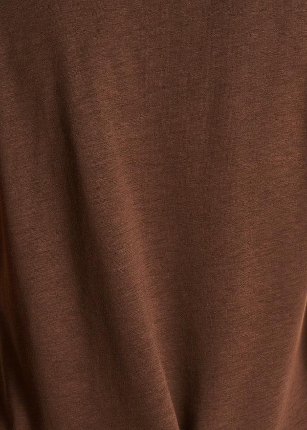 La Fée Maraboutée T-shirt Marron à Manches Courtes En Lyocell