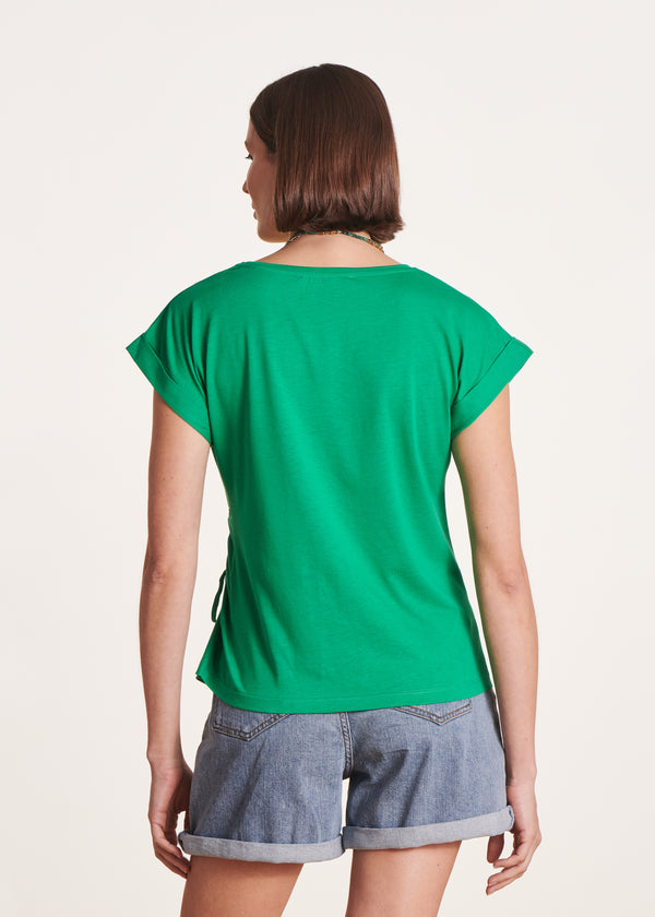 La Fée Maraboutée T-shirt Vert à Manches Courtes En Lyocell