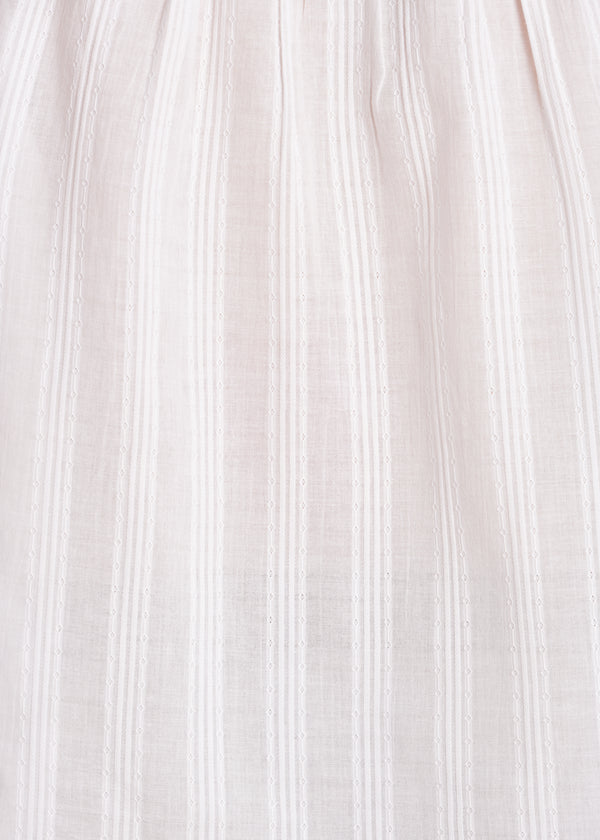 La Fée Maraboutée Top Manches Longues Blanc En Voile De Coton Biologique