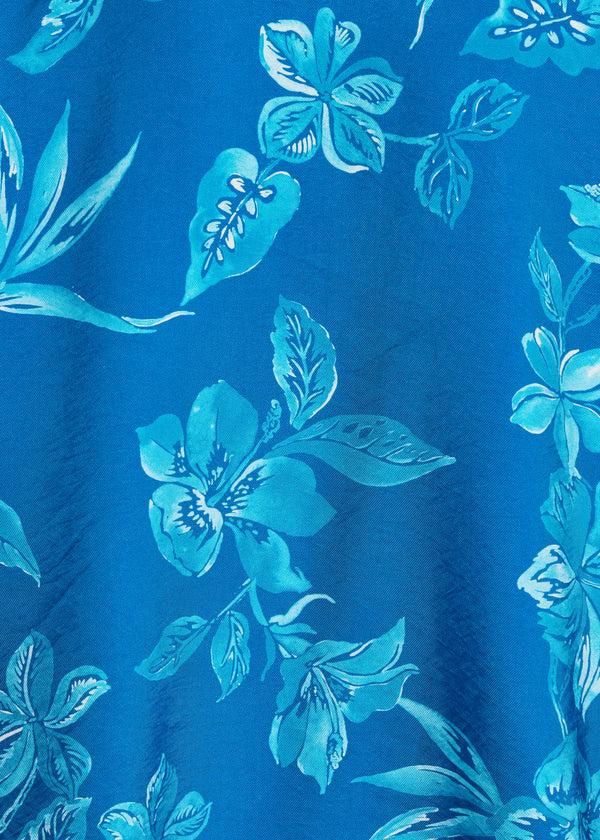 La Fée Maraboutée Top Oversize Bleu à Imprimé Floral