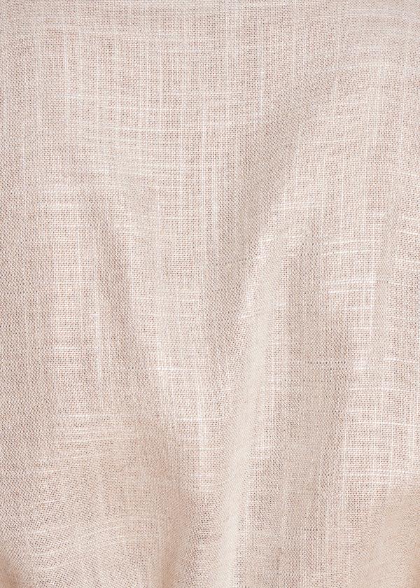 La Fée Maraboutée Veste Kimono Beige Irisé En Lin Foiled