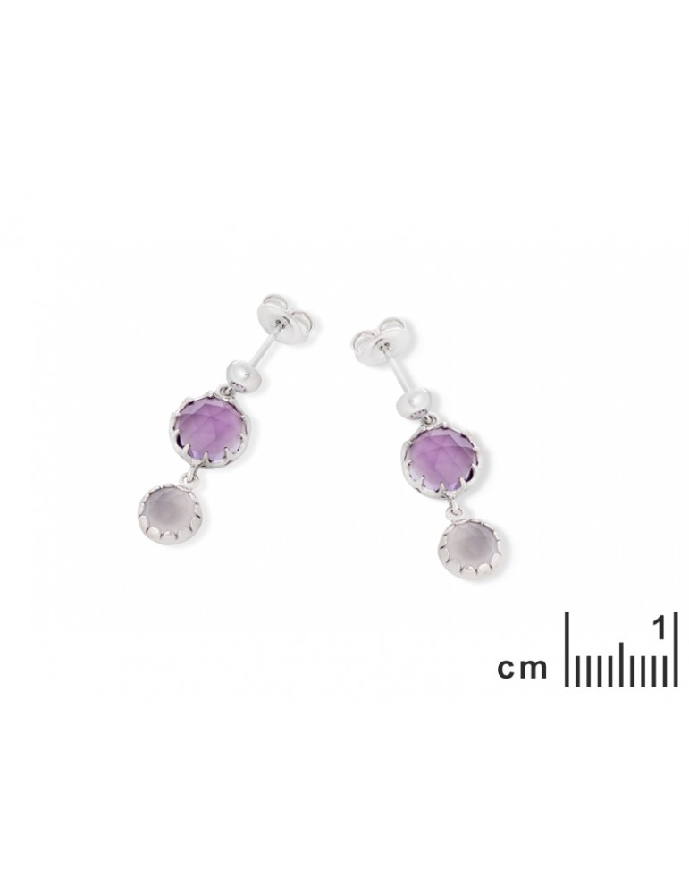 La Maison De L'ambre B.Oargent Amethyste Calcedoine
