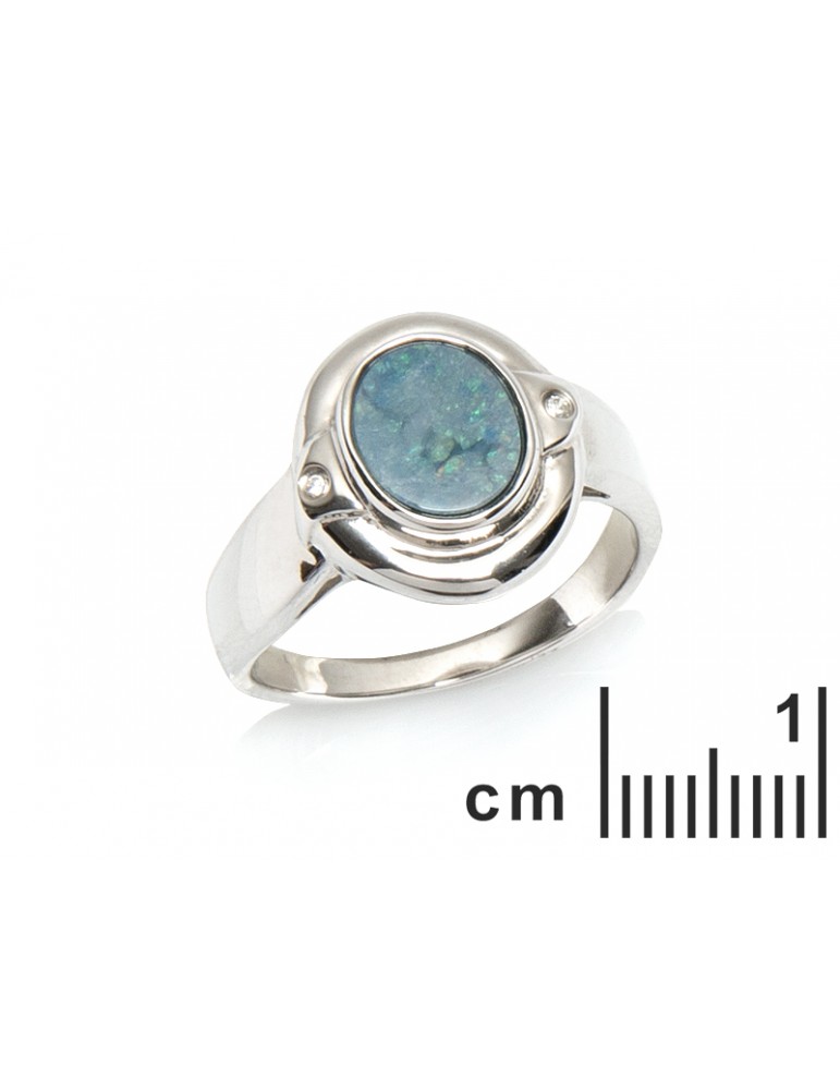 La Maison De L'ambre Bague Argent Opale D'Australie