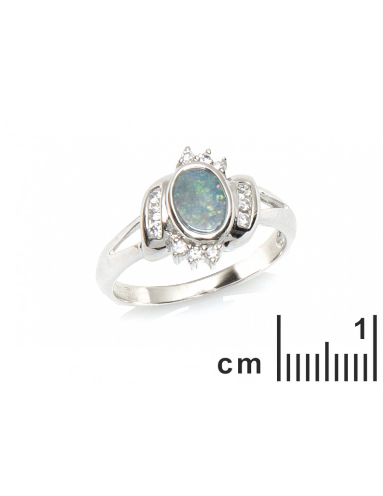La Maison De L'ambre Bague Argent Opale D'Australie