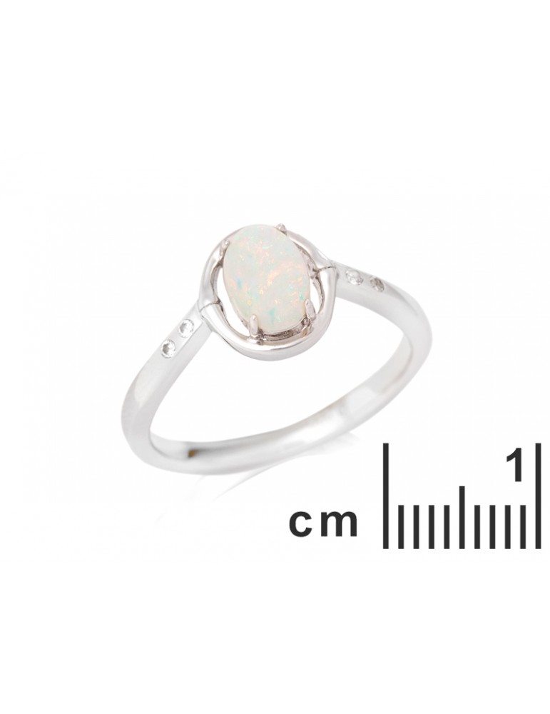 La Maison De L'ambre Bague Argent Opale D'Australie