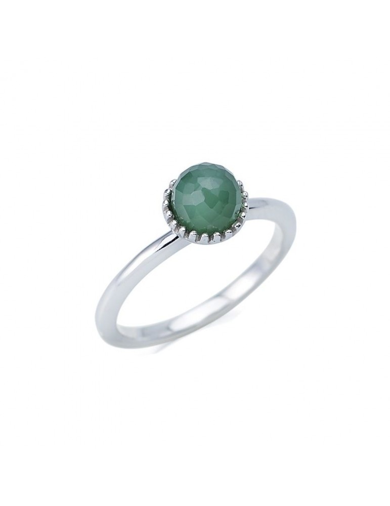 la maison de l'ambre Bague Aventurine argent rhodie