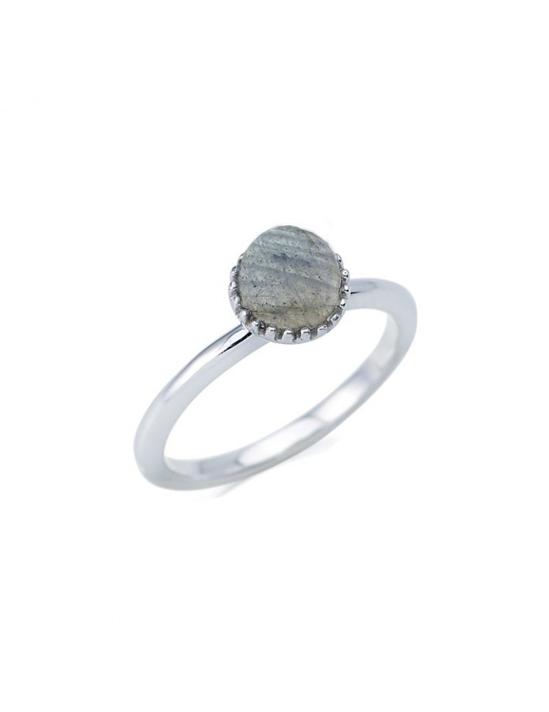 la maison de l'ambre Bague Labradorite argent rhodie