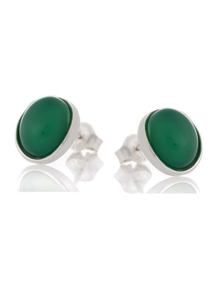 la maison de l'ambre BOUCLES D'OREILLES AGATE ARGENT
