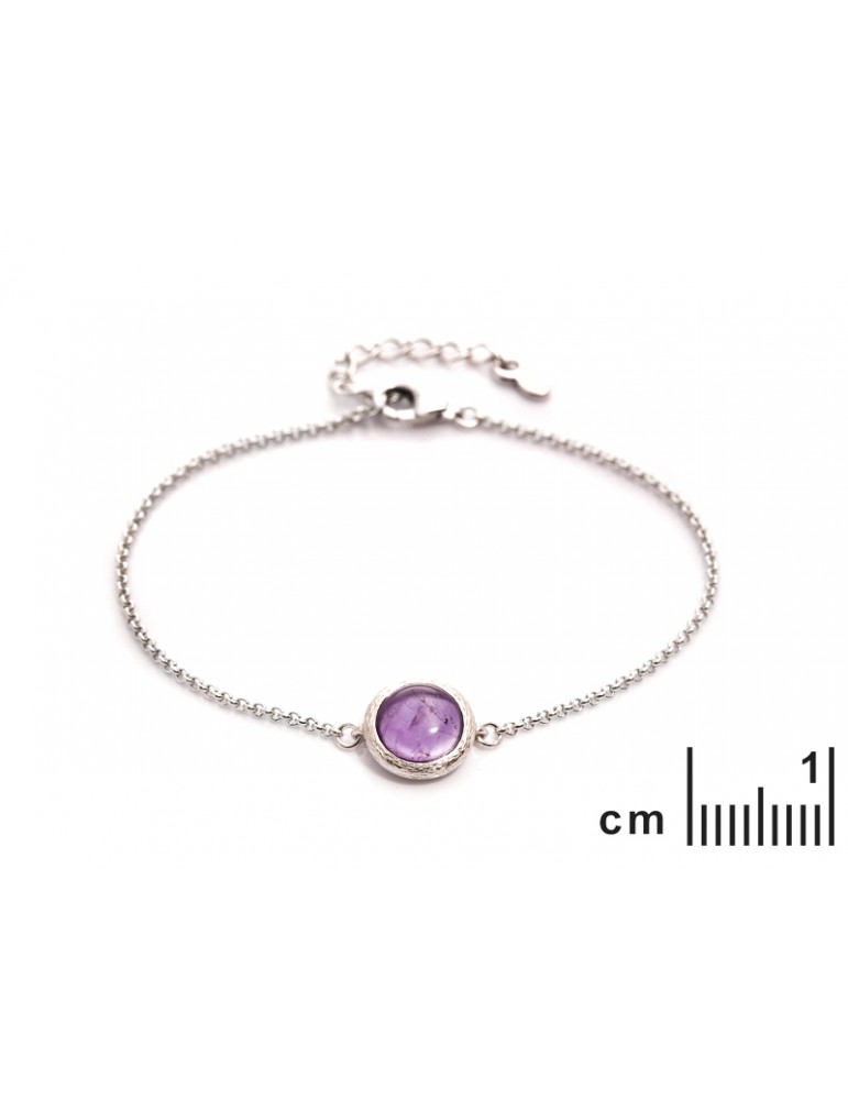 La Maison De L'ambre Bracelet Argent Amethyste 16+3