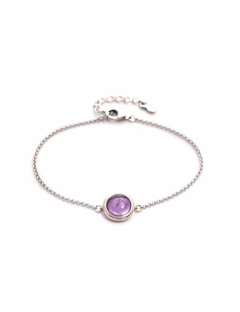 la maison de l'ambre Bracelet argent Amethyste 16+3