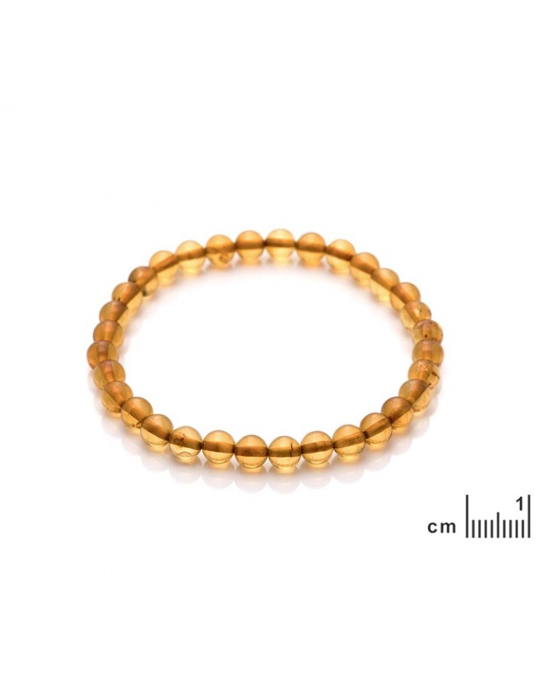 La Maison De L'ambre Bracelet Elastique Boule Ambre