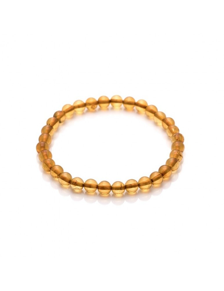 la maison de l'ambre Bracelet elastique boule Ambre