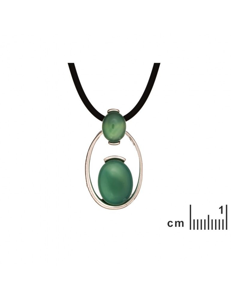 La Maison De L'ambre Collier Argent 925 Agate Verte