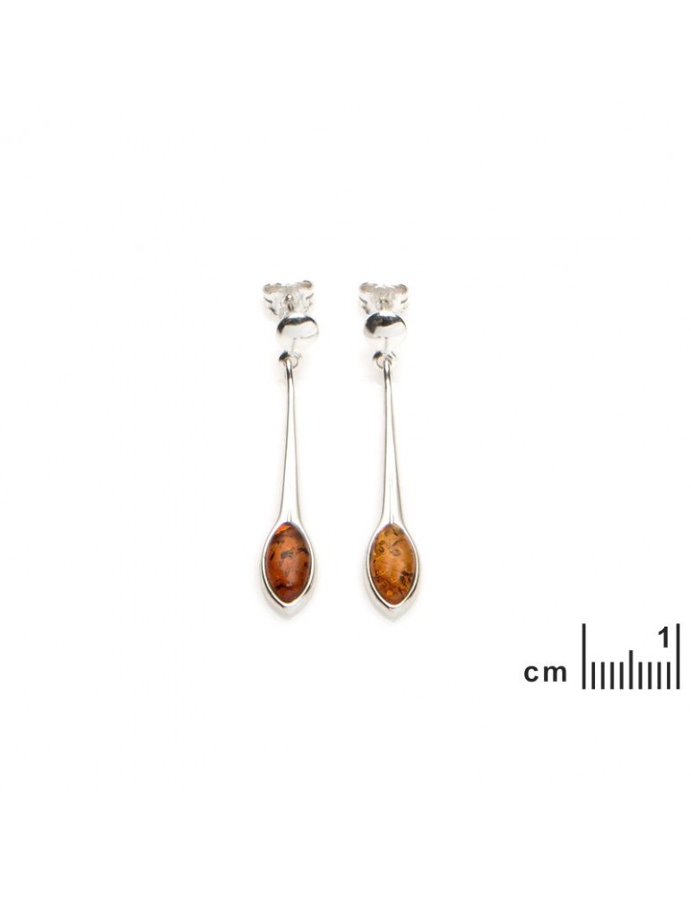 La Maison De L'ambre B.O Argent 925 Ambre Baltique