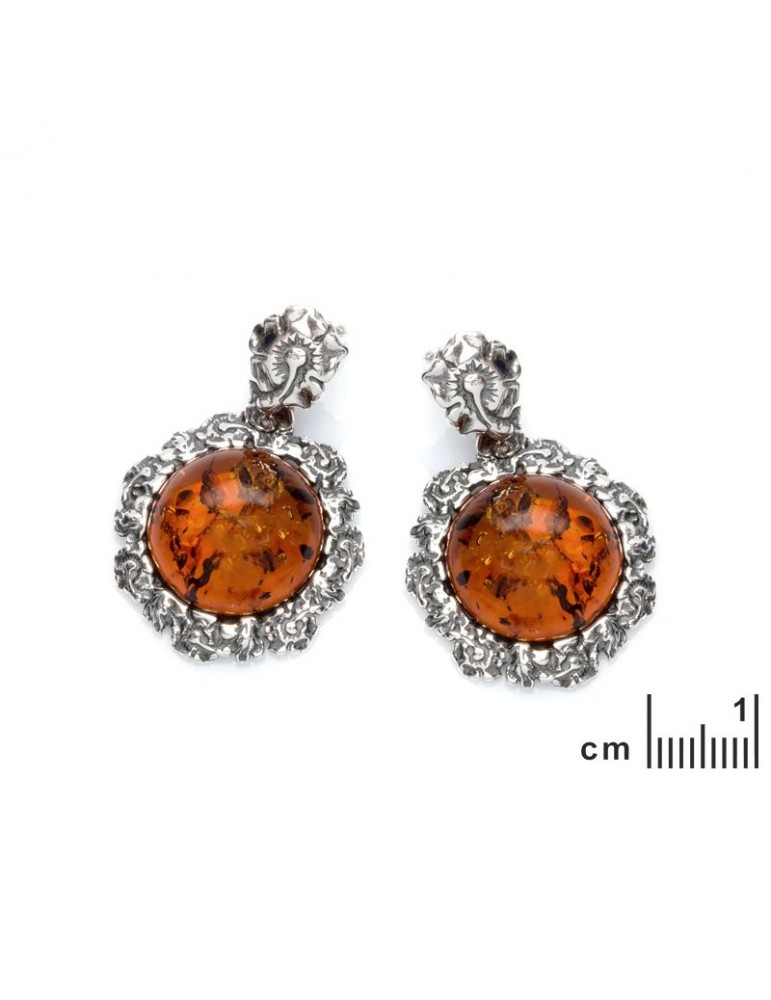 La Maison De L'ambre B.O Argent 925 Ambre Baltique