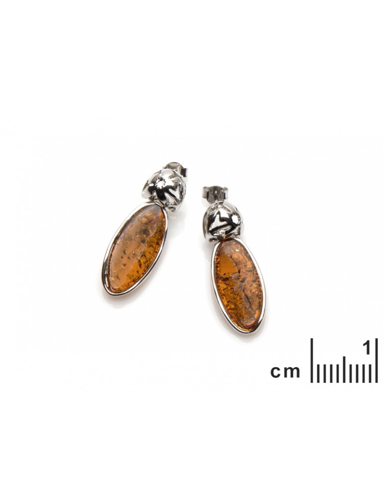 La Maison De L'ambre B.O Argent 925 Ambre Baltique