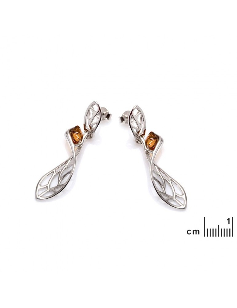 La Maison De L'ambre B.O Argent 925 Ambre Baltique