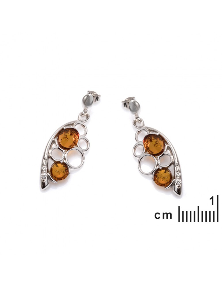 La Maison De L'ambre B.O Argent 925 Ambre Baltique