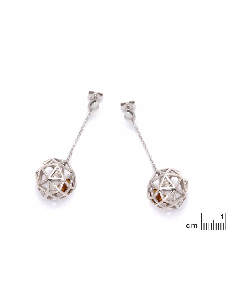 La Maison De L'ambre B.O Argent 925 Ambre Baltique