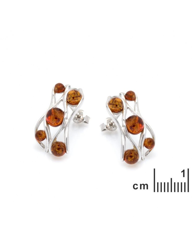 La Maison De L'ambre B.O Argent 925 Ambre Baltique